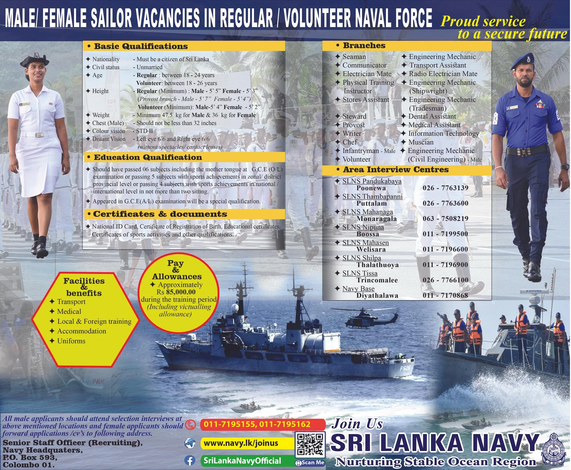 Sailors & Women Sailors Recruitment